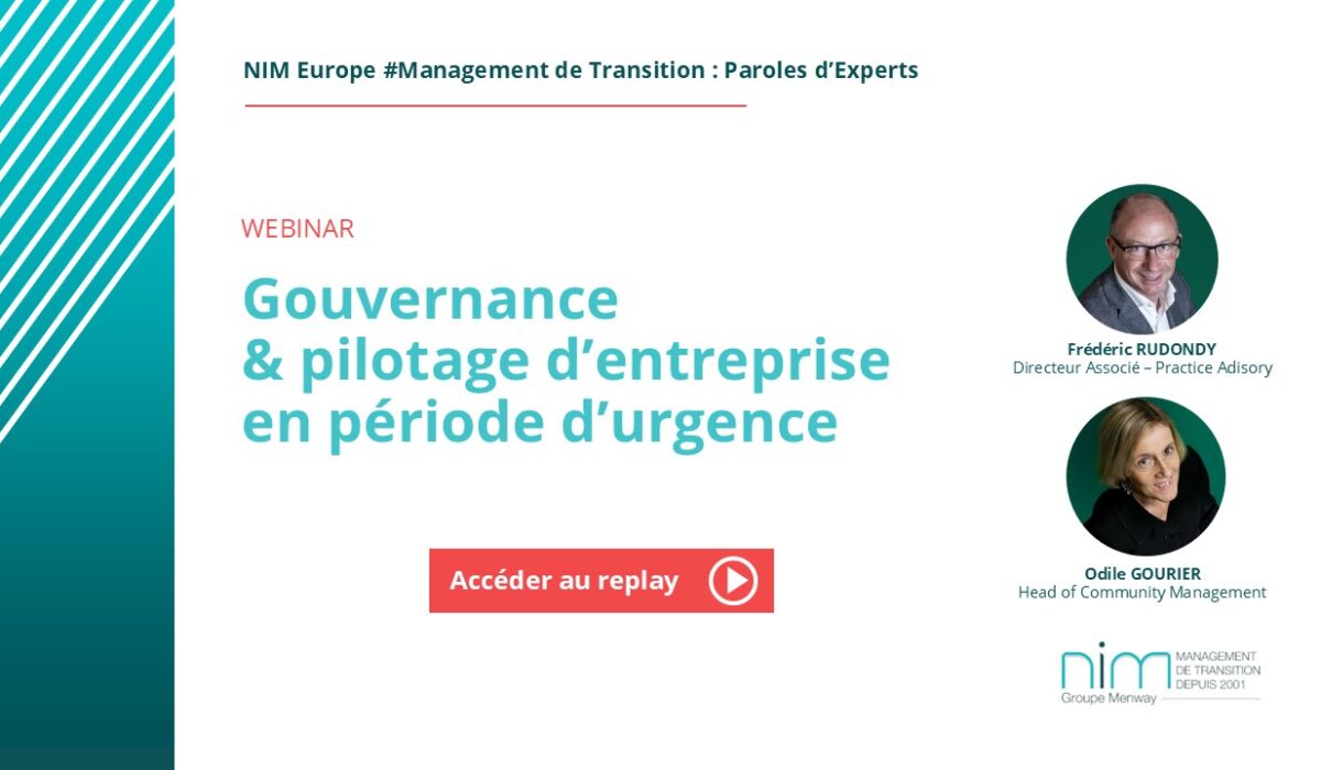 Replay webinar gouvernance et pilotage d'entreprise en période d'urgence